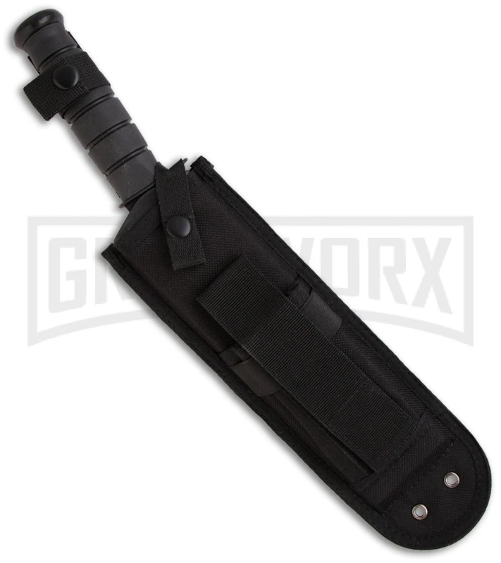 Ka-Bar Combat Black Kukri Knife Fixed Blade - Black Plain - Image 2