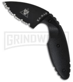 Ka-Bar Small TDI Law Enforcement Fixed Blade Knife - Black Serr
