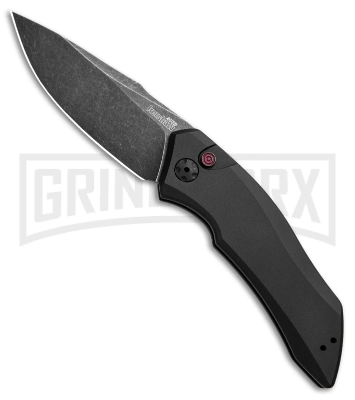 Kershaw Launch 1 Black Aluminum Automatic Knife - Blackwash Plain