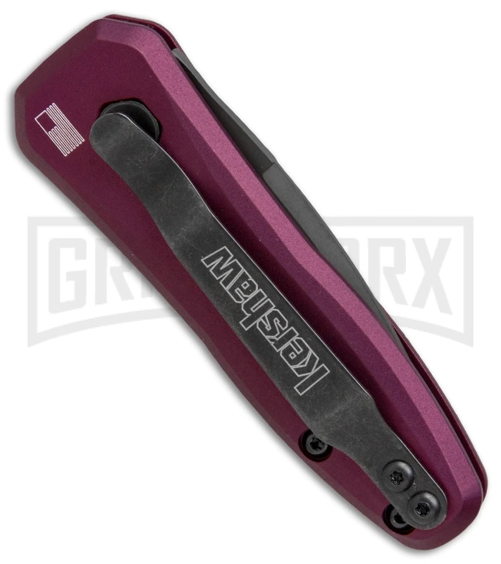 Kershaw Launch 4 Purple Automatic Knife CA Legal - Black Plain - Image 3