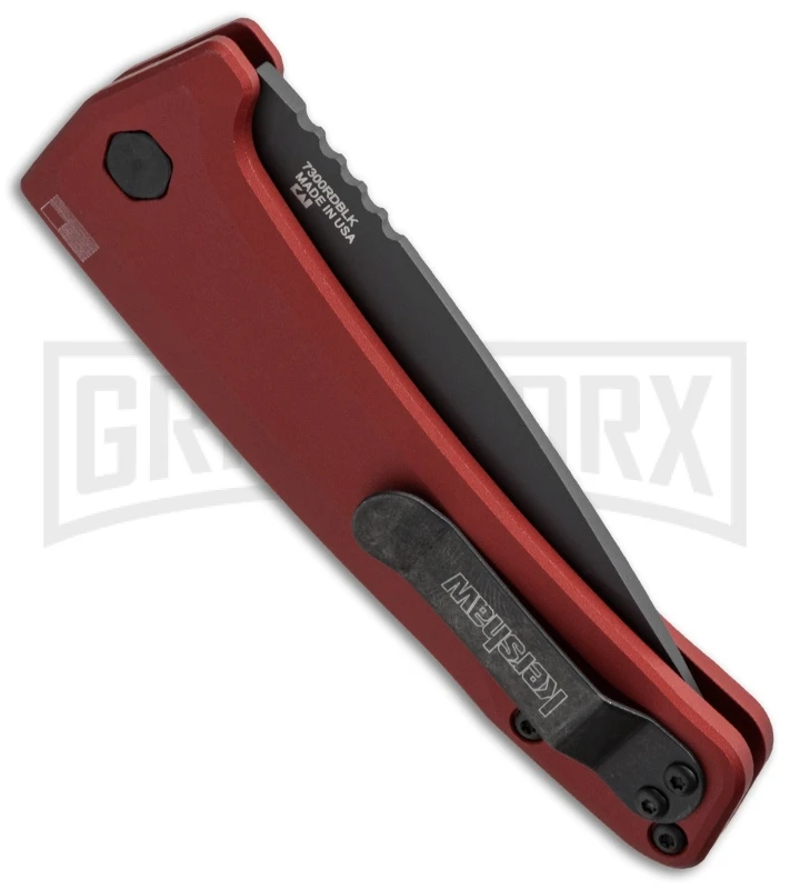 Kershaw Launch 3 Red Automatic Knife - Black Plain - Image 3
