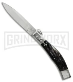 Lepre 10' Brazilian Horn Picklock Automatic Knife - Satin Plain