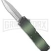 Lightning Camo D/A OTF Automatic Knife - Satin Dagger Serr