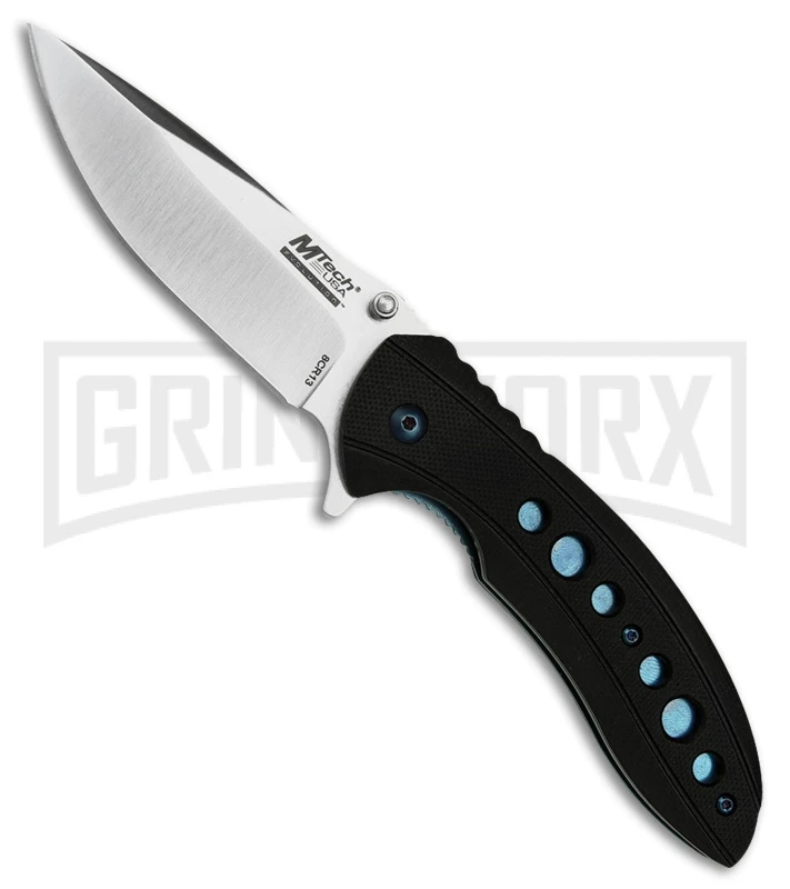 M-Tech Evolution Reprimand Black G-10 Manual Folding Knife - Satin Plain