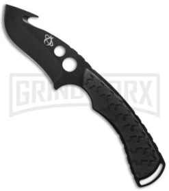 Mantis Foundation Black Fixed Blade Knife - Bead Blast Plain