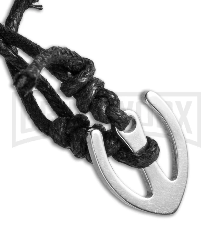 Mantis MK14pbp Vicious Circle Black Pearl Folding Neck Knife - Satin Plain - Image 4