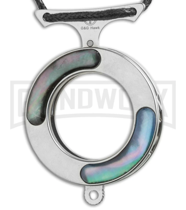 Mantis MK14pbp Vicious Circle Black Pearl Folding Neck Knife - Satin Plain - Image 2