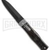 Mikov 241 Predator Dark Horn Automatic Leverlock Knife - Black Dagger