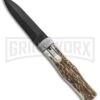 Mikov 241 Predator Stag Automatic Leverlock Knife - Black Dagger