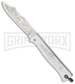 Douk-Douk Silver Slip-Joint Pocket Knife - Satin Plain