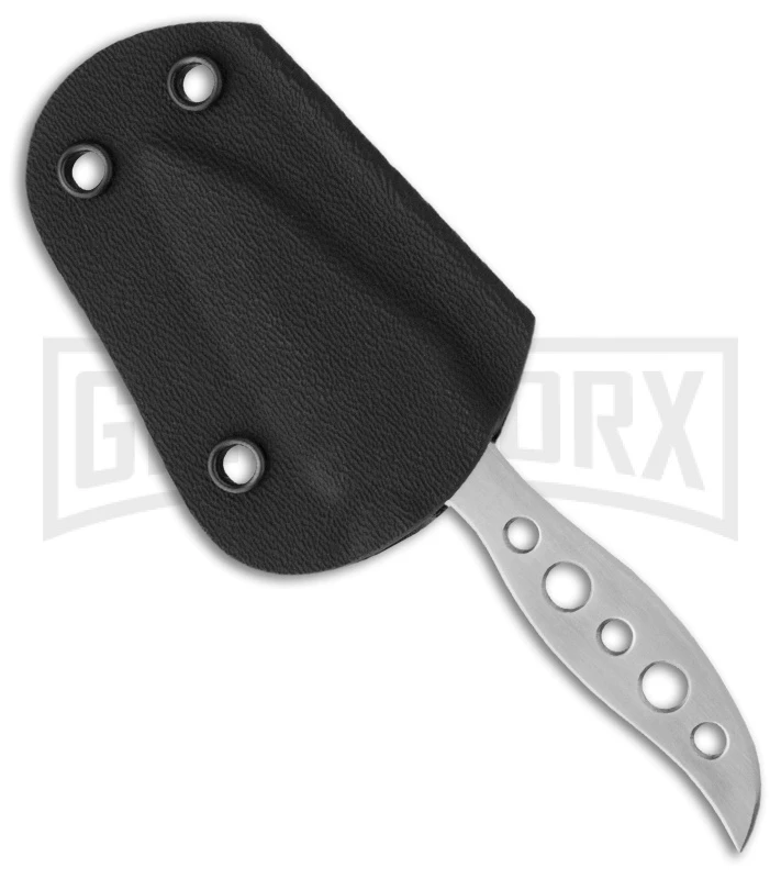 Nemesis Hellion Neck Knife Fixed Blade Knife - Satin Serr - Image 2