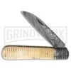 Old Forge Wharncliffe Damascus Barlow White Bone Pocket Knife