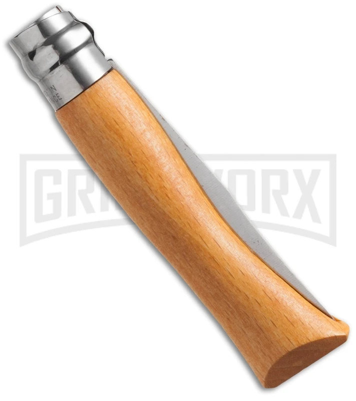 Opinel Knives No. 7 Beech Wood Folding Knife - Carbon Steel Plain - Image 2