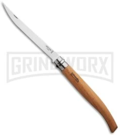 Opinel Knives Slim No. 15 Beechwood Folding Knife - Stainless Steel