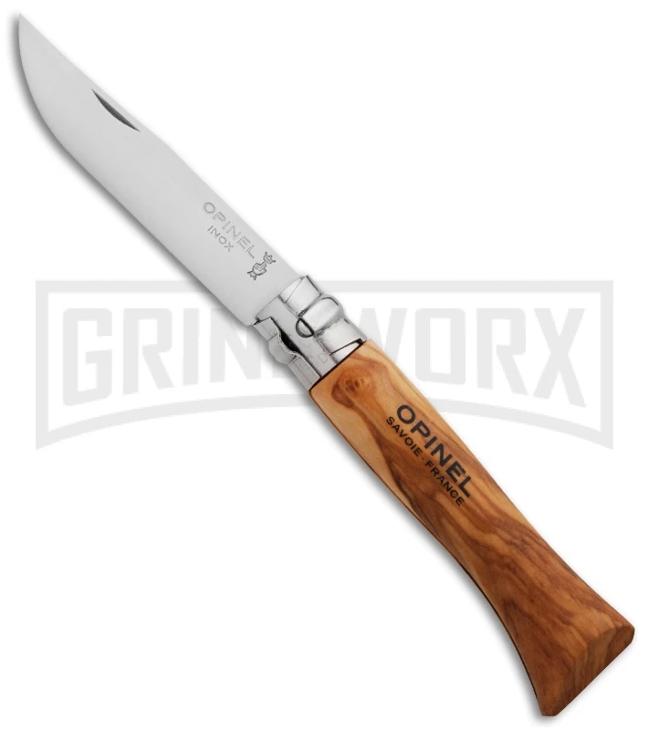 Opinel Knives No. 6 Olivewood Folding Knife - Stainless Steel