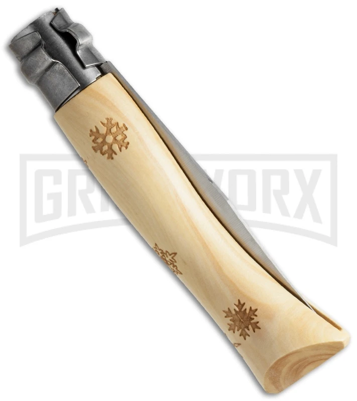 Opinel Knives Nature Snow No. 7 Beech Wood Folding Knife - Stainless Steel - Image 2