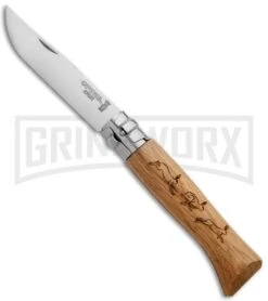 Opinel No. 8 Oak Folding Knife Hare - Stainless Steel
