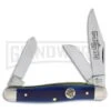 Queen Cutlery Stockman Smooth Blue Bone Pocket Knife