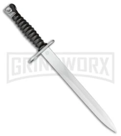 Rite Edge Swiss Combat Black Double Edged Fixed Blade Knife - Satin Dull