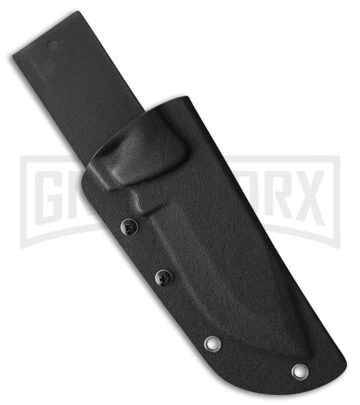 Rough Rider Butcher Black G-10 Fixed Blade Knife - Satin Plain - Image 2