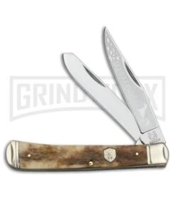 Rough Rider Stallion Trapper Appaloosa Bone Pocket Knife