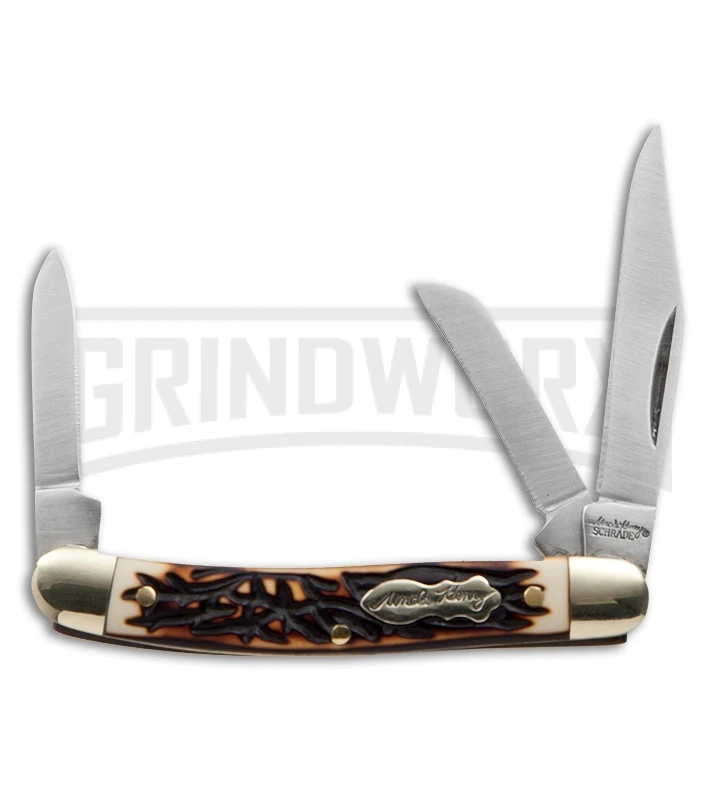 Uncle Henry JR Small Stockman Staglon Pocket Knife