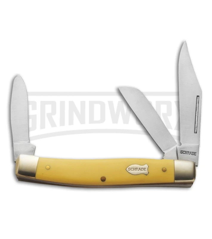 Old Timer Senior Yellow Pocket Knife - 3 Blade