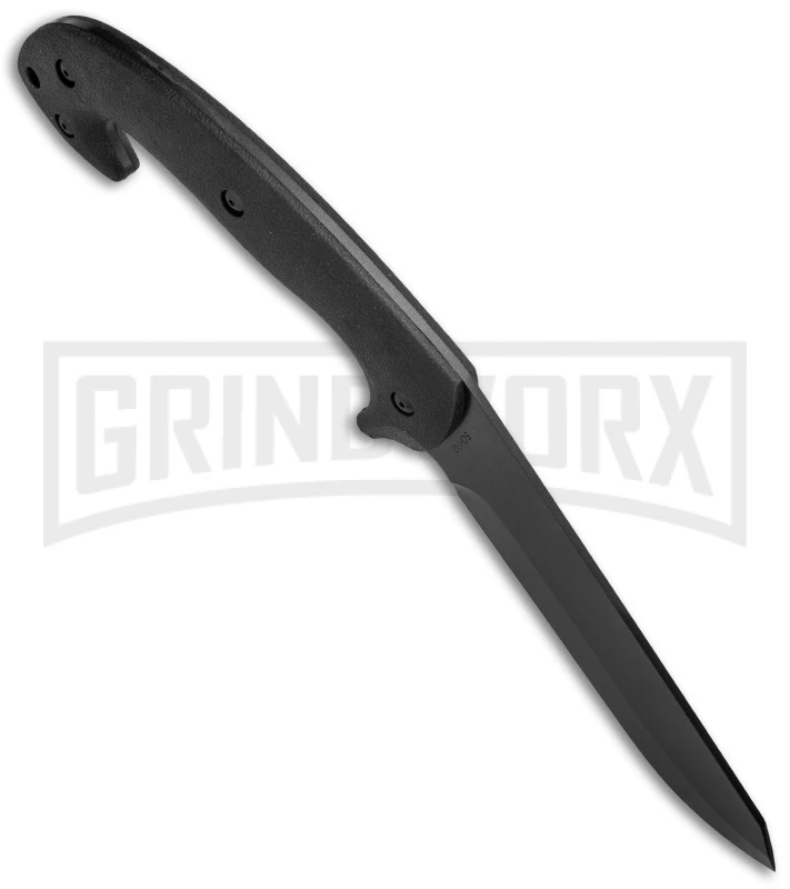 Schrade SCHF43 Frontier Black TPE Fixed Blade Knife - Black Plain - Image 2