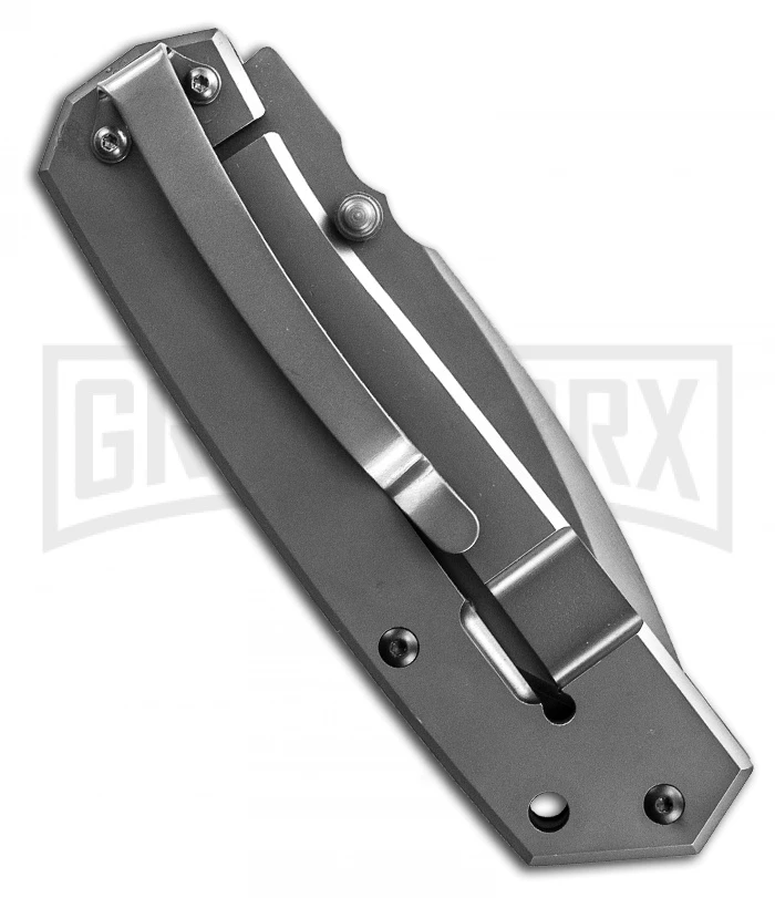 Schrade SCH304S Tactical Drop Point Folding Knife - Gray Serr - Image 2