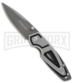 Schrade Layered Gunmetal Gray Folding Knife - Gray Plain