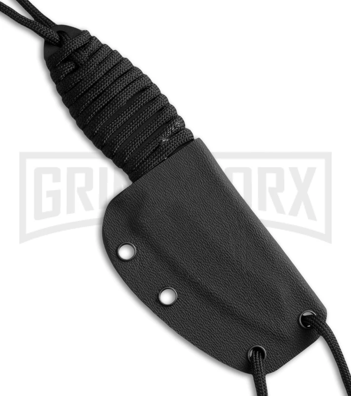 Schrade SCH406N Fixed Blade Neck Knife - Black Plain - Image 2