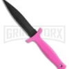 Schrade Small Boot Knife Pink TPE Fixed Blade Knife - Black Plain