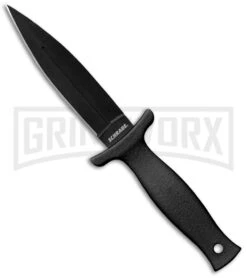 Schrade SCHF19LF Large Boot Knife S/E Fixed Blade Knife - Black Plain