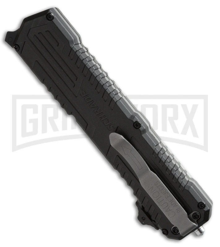 Schrade Viper SCHOTF3C Black OTF Spring Assisted Knife - Bead Blast Plain - Image 2