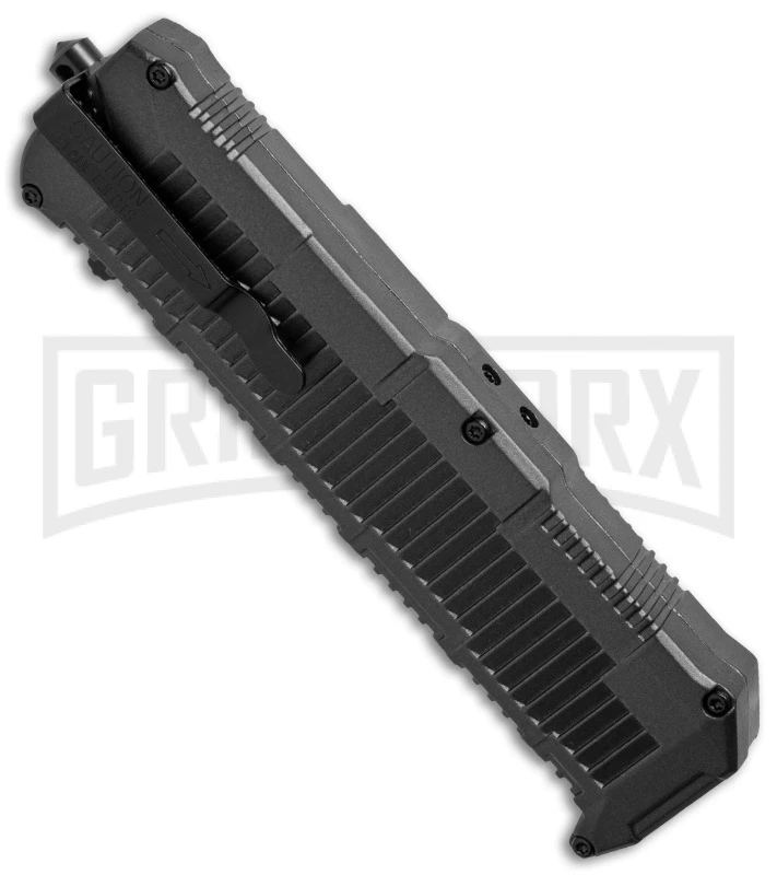 Schrade SCHOTF8TBS Viper OTF Gray Assisted Knife - Black Serr - Image 2