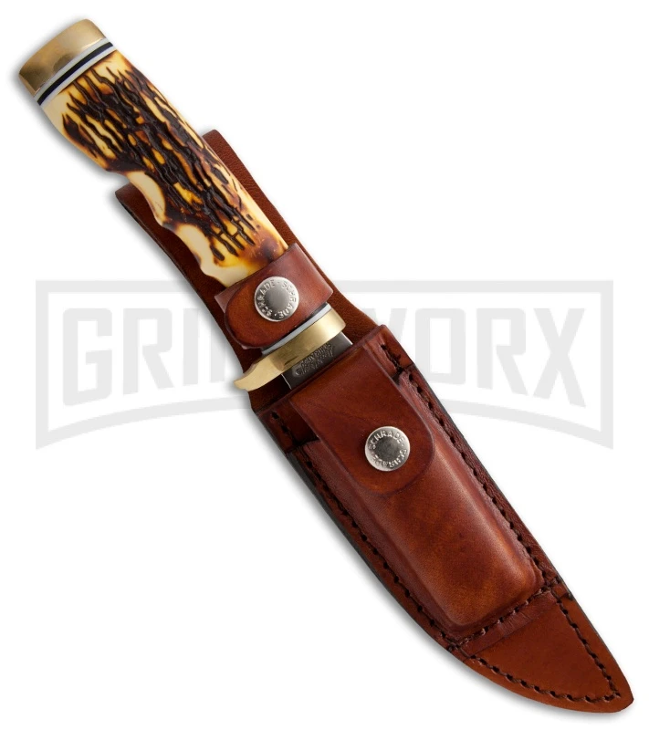 Schrade Uncle Henry Golden Spike Fixed Blade Knife 153UH - Satin Plain - Image 2