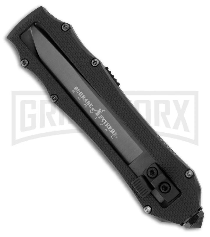 Schrade SCHOTF Assisted Opening OTF Knife - Drop Point Gray Plain - Image 2