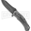 Smith & Wesson Mongoose Aluminum Liner Lock Knife - Black Stonewash Plain