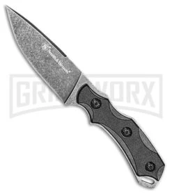 Smith & Wesson M&P Guard Black G-10 Fixed Blade Neck Knife - Black SW Plain