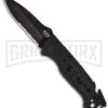 SOG Escape Black Folding Knife - Black Serr
