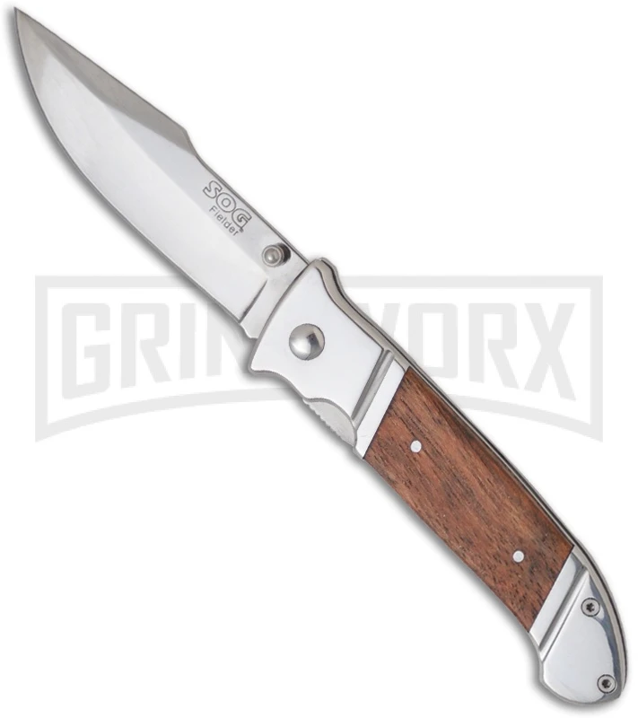 SOG Fielder Folding Knife - Satin Plain