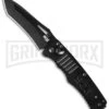 SOG Targa TG1002 Black Tanto Folding Knife - Black Plain