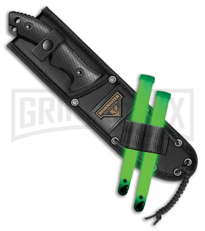 United Cutlery Bushcraft Bushmaster Fixed Blade Knife - Black Plain - Image 2