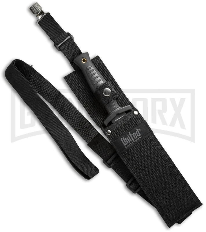 United Cutlery Black Combat Commander Tanto Knife - Black Plain - Image 2