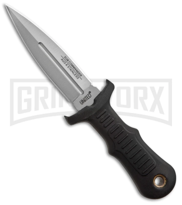 United Cutlery Sub Commander Mini Boot Fixed Blade Knife - Satin Plain