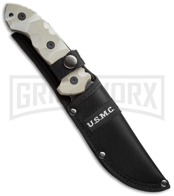 United Cutlery USMC Tactical Fighter Fixed Blade Knife - Black Plain - Image 2