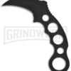Tactical Combat Neck Knife Karambit Black Fixed Blade Knife - Black Plain